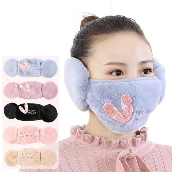 

2 in 1 face masks ear warmer winter christmas mask dustproof cold warm earmuff mask for women protective masks fy9228