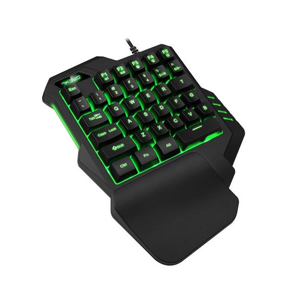 

single handed gaming mechanical keyboard 35 keys rgb backlit gaming keyboard game keypad for pc lapfor pubg gamer