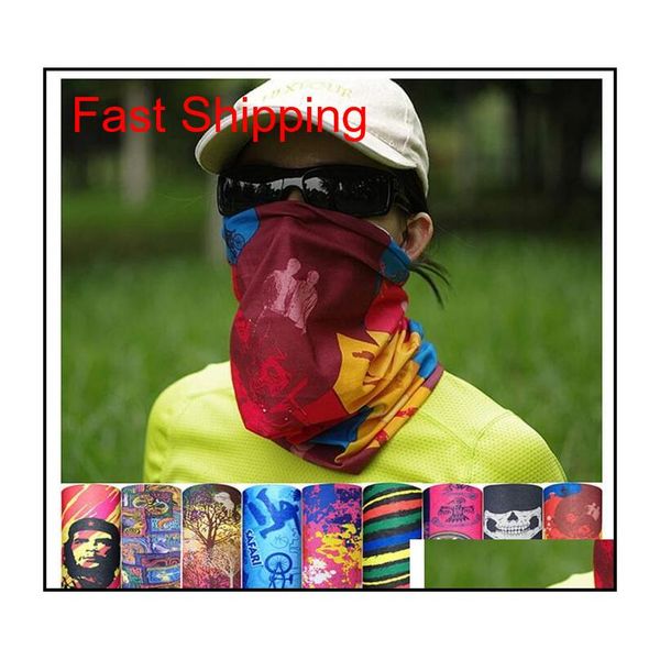 

multifunctional seamless magic scarf variety warm halloween cosplay bicycle cs ski headwear half face bandana party mask 236 models efool, Black