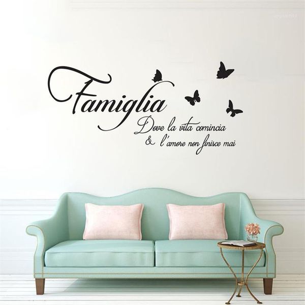 

family love quotes in italian wall sticker murali frasi famiglia adesivi da parete scritta famouse love quotes wall sticker1