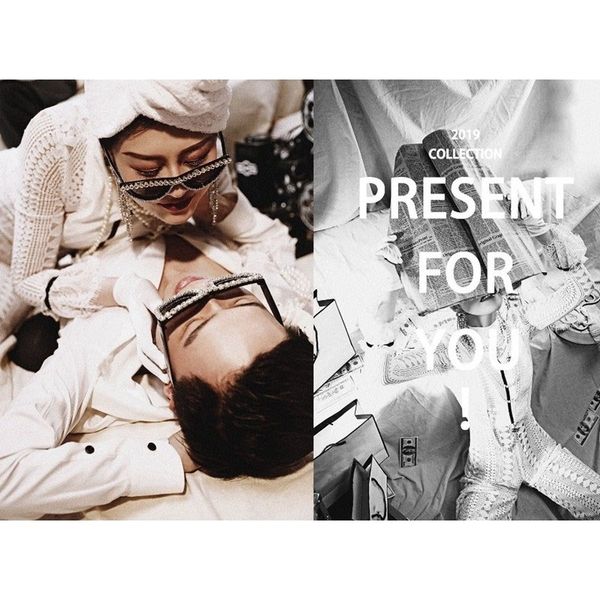 

lp fashion pgraphy props wedding mesh red same creative personality style with diamond sunglasses m, White;black