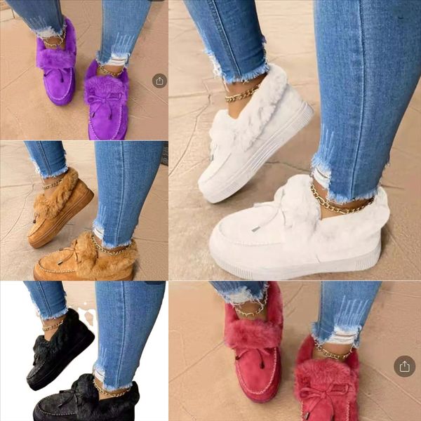 

txkxo wfl cotton shoes new home slippers and sole couple indoor warm winter house snow boots mop womens yarn plus velvet slippers soft, Black