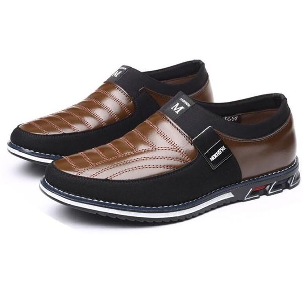 

100% cowhide leather leather men's shoes casual fashion wild large size men dress shoes zapatos de hombre mens, Black