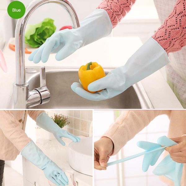 

wholesale waterproof pvc dishwashing gloves durable household long sleeve laundry wash dishes gloves kitchen chores clean gloves dbc dh0619