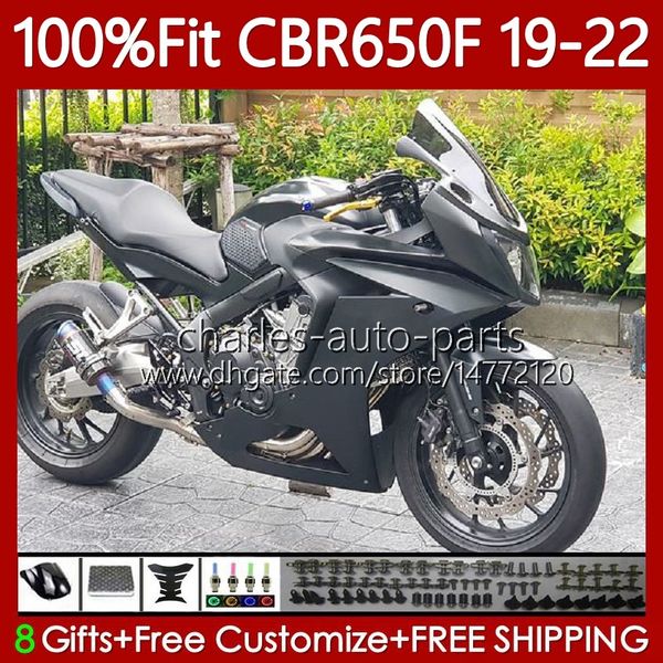 OEM Fairings Honda CBR-650F CBR 650 CC CBR650 F CBR650F 19 Düz Siyah 20 21 22 KOMPLİK 110NO.31 650CC CBR 650F 2019 2020 2021 2022 CBR-650 2019-2022 Vücut