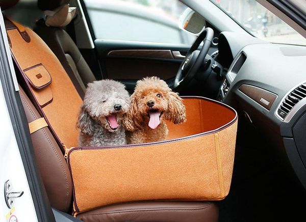 

portable pet dog car carrier bag seat cushion dual-use nylon waterproof outdoor travel safety basket for dogs cats pet products