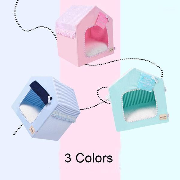 

cat beds & furniture brand house comfortable pet dog kennel lovely bow design camas para gatos breathable removable bed house1