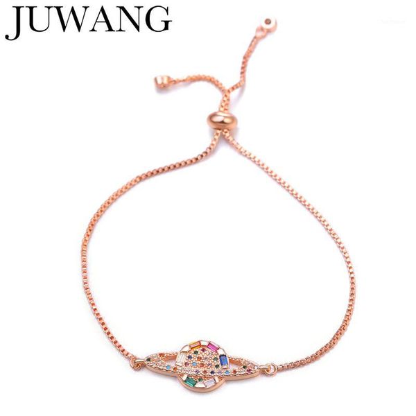 

zircons adjustable rose gold color round bracelet cz charm multicolored bracelets for women wedding party jewelry pulseira1, Black