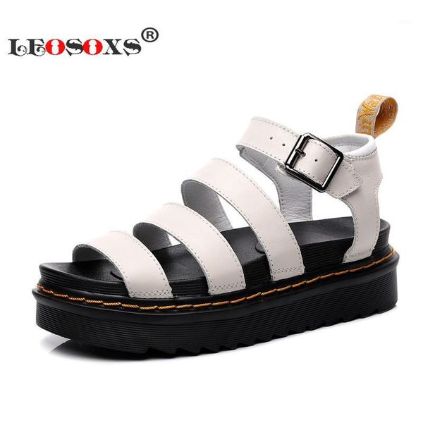 

2020 new sandals women's ultra-light platform metal buckle all-match roman shoes sports beach shoes1, Black