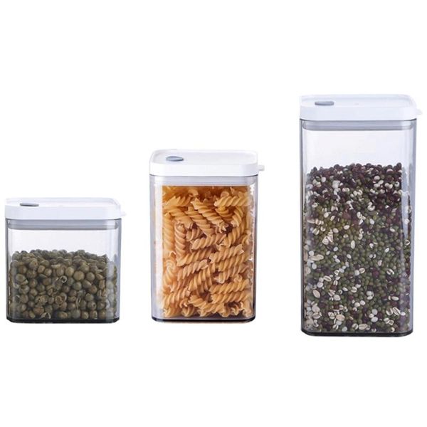 

3pcs household grain multigrain transparent sealed jar storage jar dried fruit snack storage