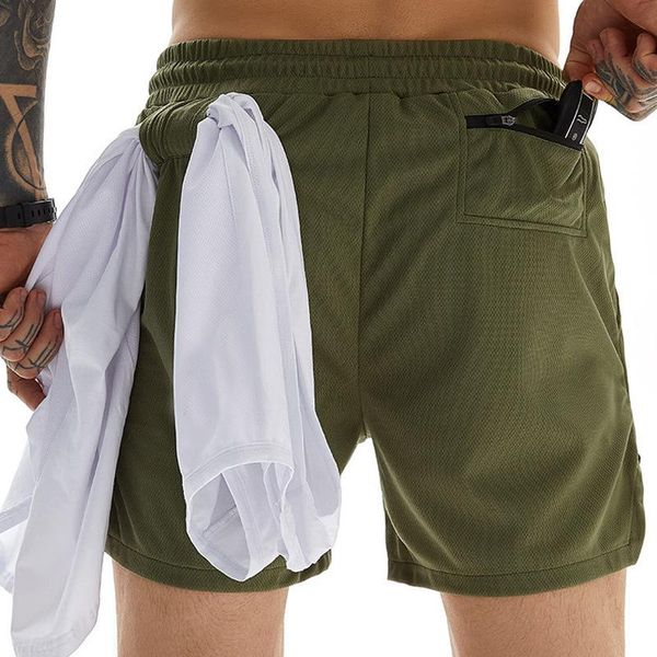 

running shorts men's mens sports quick drying men workout jogging gym beach, Black;blue