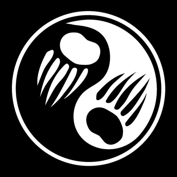 

fashion tribal bear paw decals personalized window waterproof stickers, 15cm *15cm