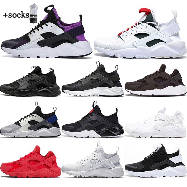 

with socks huarache sneakers classical triple white black red gold men women shoes huaraches mens sports shoes running shoes 36-45