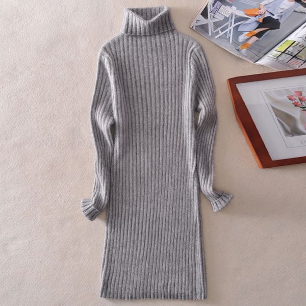 

2021 very long 100% mink cashmere and sweaters autumn soft turtleneck women's basic sweater 5jkv, White;black