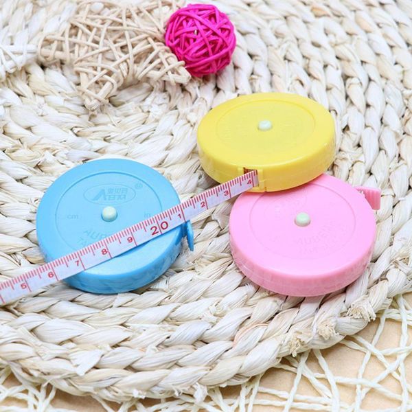 

inch/cm 60-inch 1.5 meter soft and retractable tape measure body measurement tailor sewing craft cloth measuring pu tape1, Black
