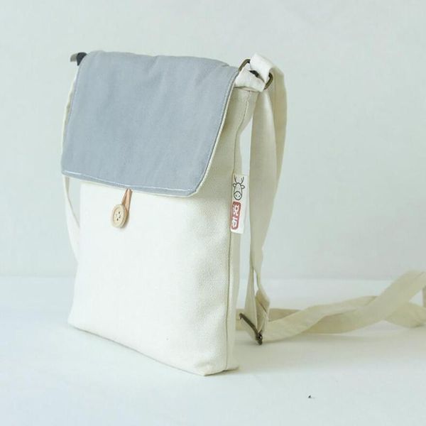 

canvas harajuku style shoulder bag women fashion wild flap bag messenger small square