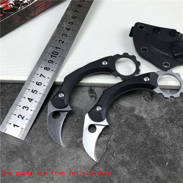 

karambit claw knives stone cs wash mini go surface 9cr18mov blade g10 handle tool hunting knife outdoor camping pocket knife k qynf f0zvm