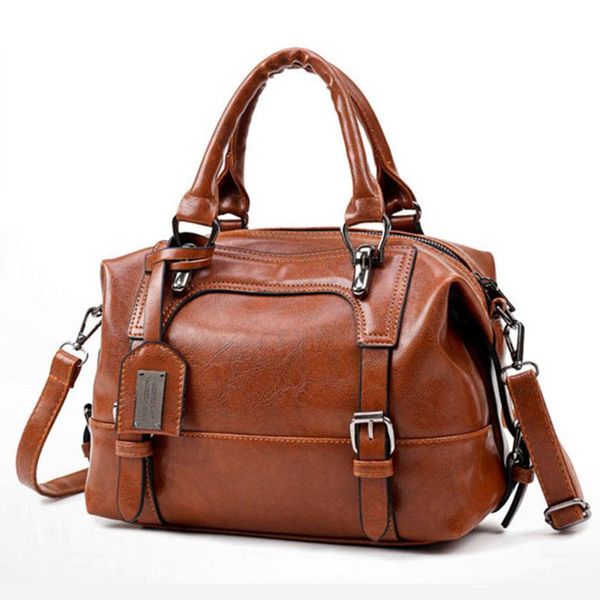 

fashion shoulder bag female 2020 oil wax leather ladies hand bag women handbags designer soft crossbody bags bolsa