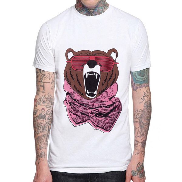 

new brand new fashion russian bear printed neck men's short sleeve tees sport hooded sweatshirt hoodie men t shirt