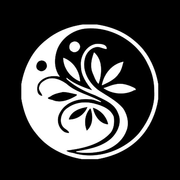 

15.1cm*15.1cm design exquisite yin-yang flower new tide vinyl car sticker zero defect decal graphic accessory c18-0605