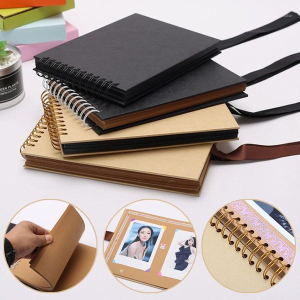 

albums&books 40 sheets diy po scrapbook circlip coil style ribbon wedding memory gifts hks991
