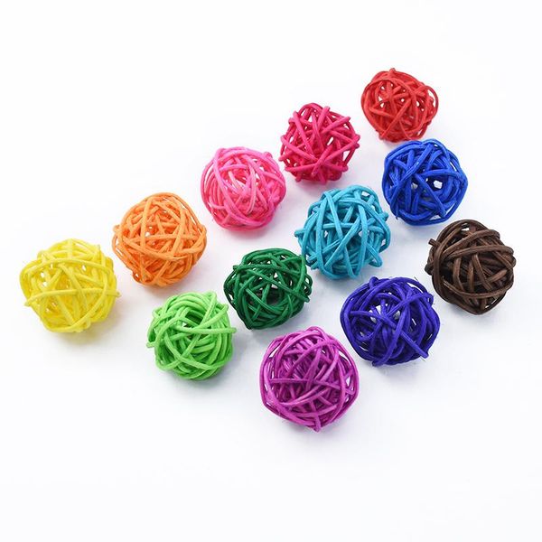 

10pcs artificial straw wedding decorative flower wreath home christmas decoration rattan ball diy curtain hanging accessories jllzov