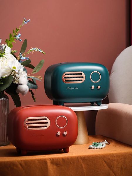 

Retro Radio Creative Tissue Box Living Room Bedroom Household Large Capacity Napkin Storage Box Fashion Home Decoration