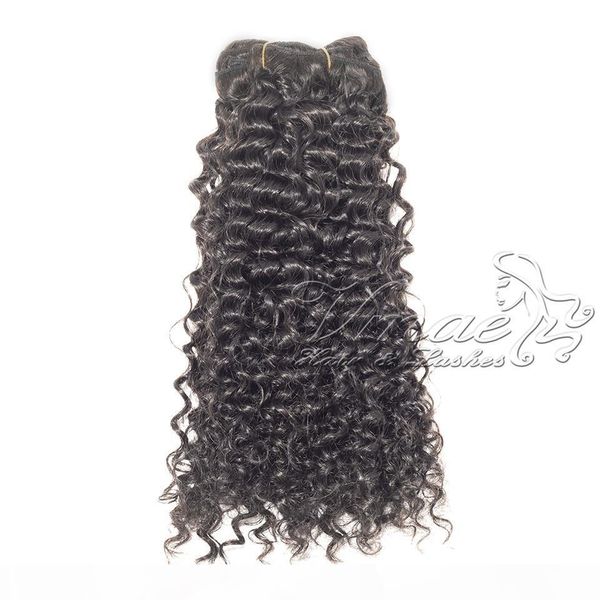

vmae peruvian hair cuticle aligned natural black full head virgin 120g 140g 160g customer customized kinky curly clip in hair extensions, Black;brown