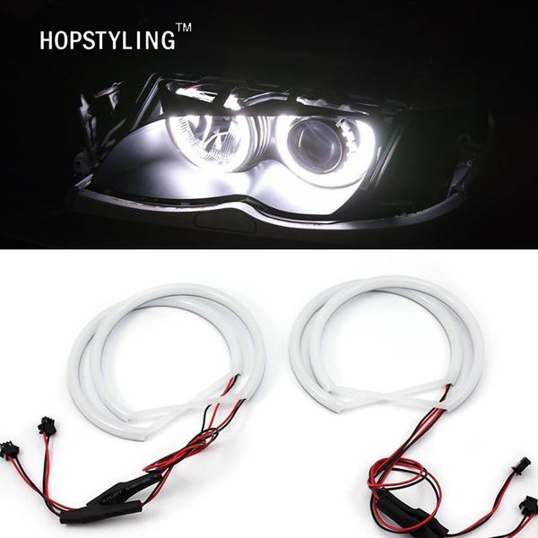 

hopstyling 1 set led (2x 146mm +2x 131 mm )xenon white cotton light led angel eyes for e46 non projector e39
