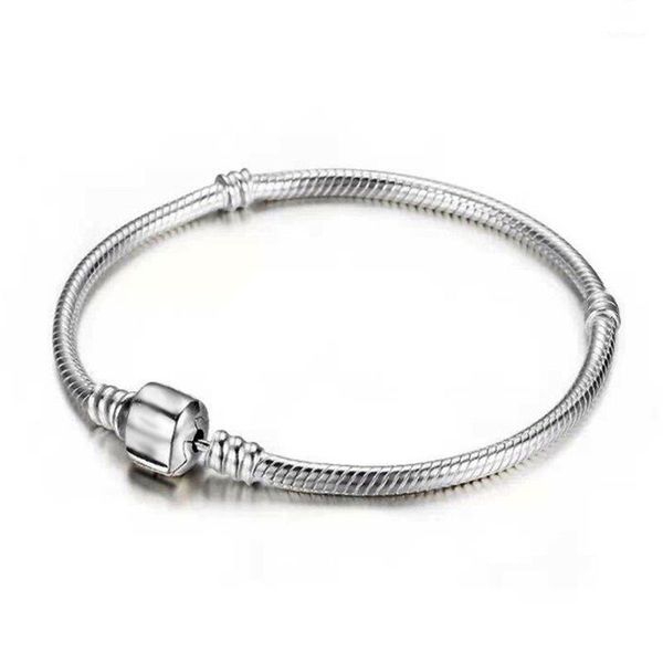 

classic simple snake chain women bracelet bangle charm silver color cuff accessories jewelry girl gift 16cm-23cm1, Golden;silver