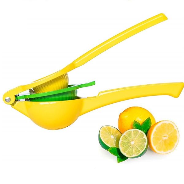 

eco-friendly lemon juicer 2 in 1 hand held aluminum alloy lemon orange citrus squeezer press fruits kitchen tools 147 g2