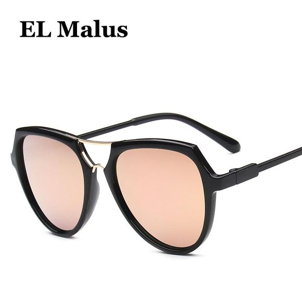 

sunglasses [el malus] women pilot uv400 vintage ladies brand sun glasses gold pink silver lens metal frame mirror female, White;black