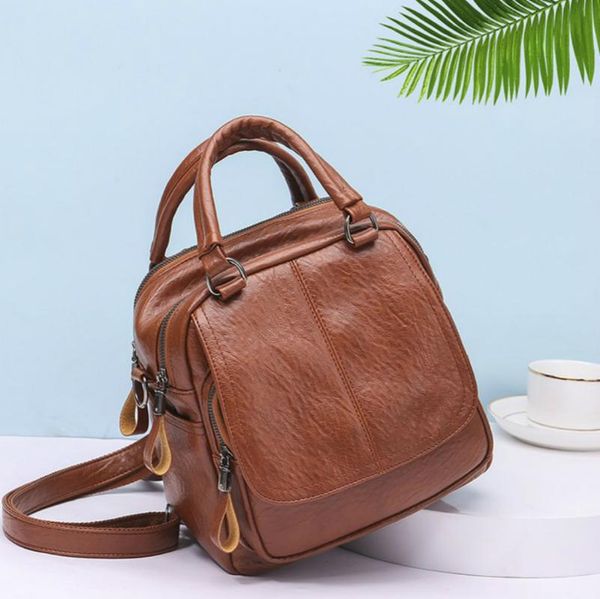 

women leather backpacks new fashion shoulder bag female backpack ladies travel backpack mochilas small school bags for girls sac