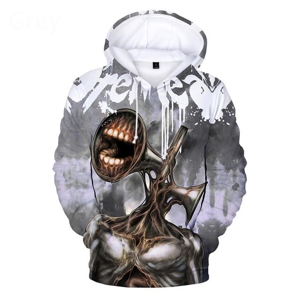 

pullover siren head women horror print sweatshirts men cool hoodie streetwear 2020 fashion game harajuku 3d casual hoodies ogiwl, Black;white