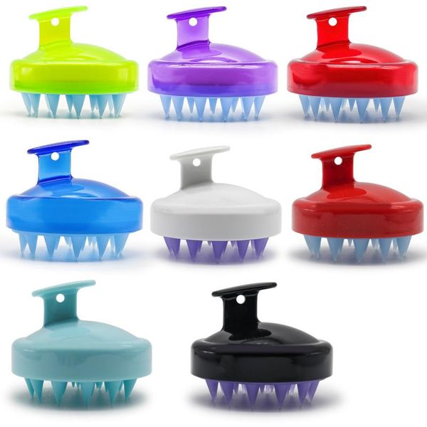 

dropship head scalp massage comb soft abody hair washing shampoo brushes sile stress release tools dog wide teeth hairbrush q jlltut, Silver