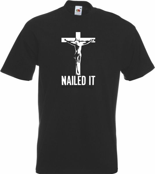 

nailed it jesus god cross crucified religious atheist funny hoodie designers t shirts sweatshirt