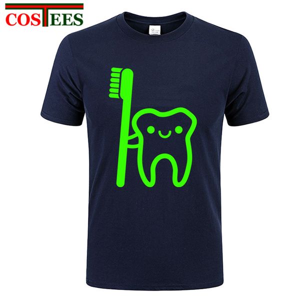 

new summer dentist teeth and toothbrush fluorescent green color print casual short sleeve tshirt tees hooded sweatshirt hoodie men t shirt