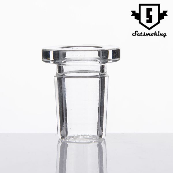 Accessoires pour fumeurs Adaptateur en verre court 14mm19mm 14mm femelle à 19mm mâle adaptateur transparent verre à haute teneur en borosilicate vend également Quartz Banger179-1