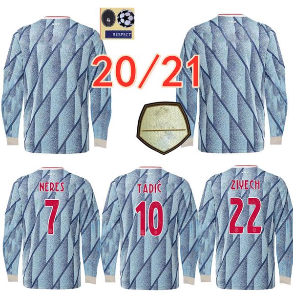 

20 21 аякс ziyech тадич мужские трикотажные изделия футбола neres de ligt dolberg huntelaar onana варела главная вдали маек униформа, Black;yellow