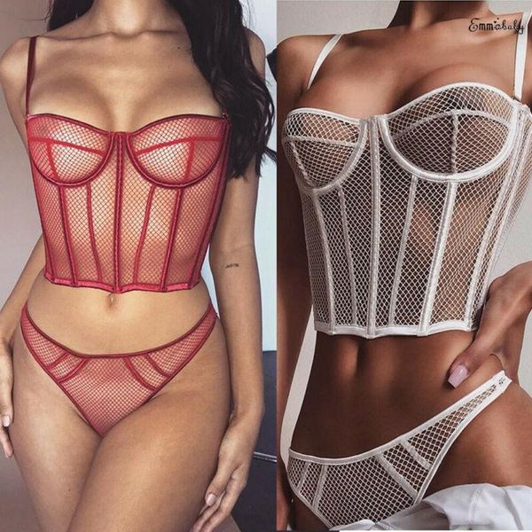 

womens 2pcs lace sleepwear babydoll nightdress lingerie pajamas nightwear1, Red;black