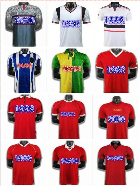 

retro man utd cantona beckham soccer jersey 1992 94 82 84 86 88 89 90 91 94 96 97 ancient manchester football shirt, Black;yellow