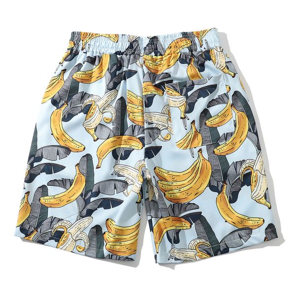 

2021 new men short casual hawaii printing harajuku trunk swimsuit beachwear beach bathing shorts qwxn, White;black