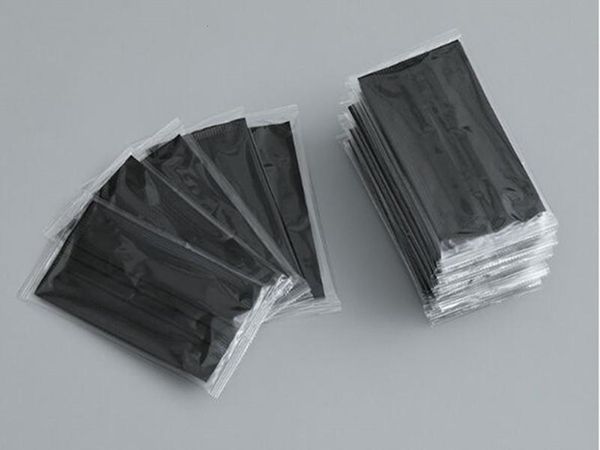 

disposable retail individual black packaging mouth face masks non-woven anti-dust mask 3 filter activated carbon protective 1 ns3af