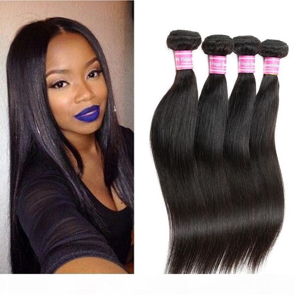 

cosy brazilian virgin straight human hair weave bundles malaysian straight remy hair dyeable unprocessed natural black