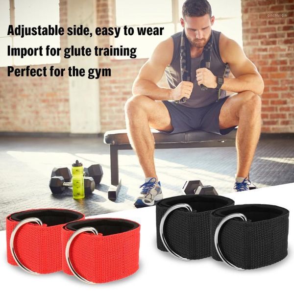 

waist support 2pcs fitness sports padded ankle straps d-ring cuffs for gym workouts cable machines buand leg weights exercises1, Black;gray