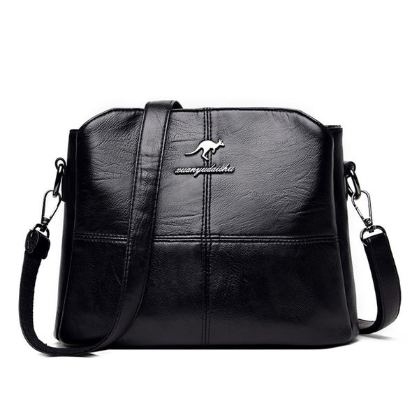 

casual bucket bag soft leather shoulder crossbody bags for women 2020 brand designer handbags simple lady trend bag c1223