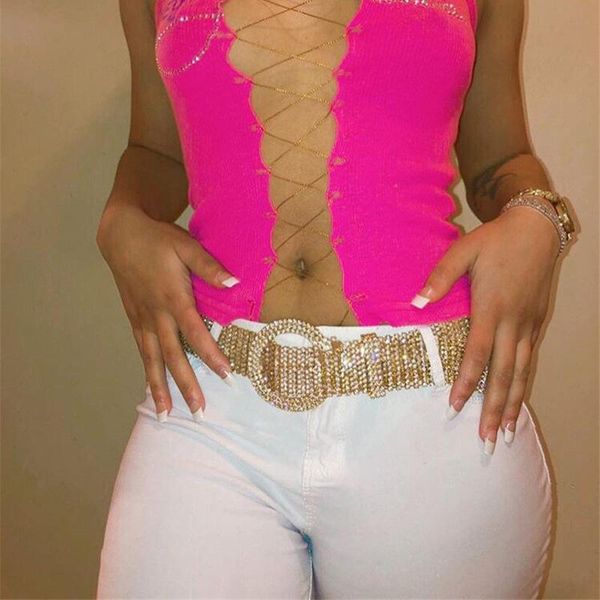 

блеск пряжка pin поясов регулируемого sexy lady night club party мода пояс 2020 искорка кристалл rhinestone сетка ремней, Black;brown
