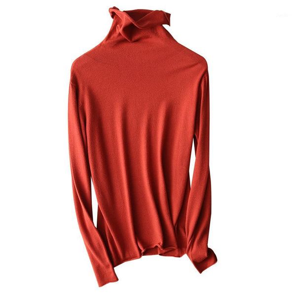 

women's sweater pile collar pullover sweater thin bottoming shirt long sleeves solid color female knitted sweaters plus size1, White;black