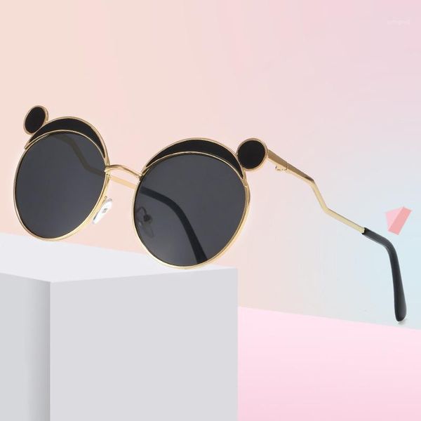 

sunglasses summer child decorative mirror b122 cartoon bear modelling ears street snap boom frame sunglasses1, White;black