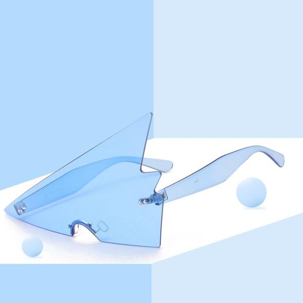 

sunglasses 2021 personality triangle frameless praty sun glasses male and female prom party funny fashion for women, White;black